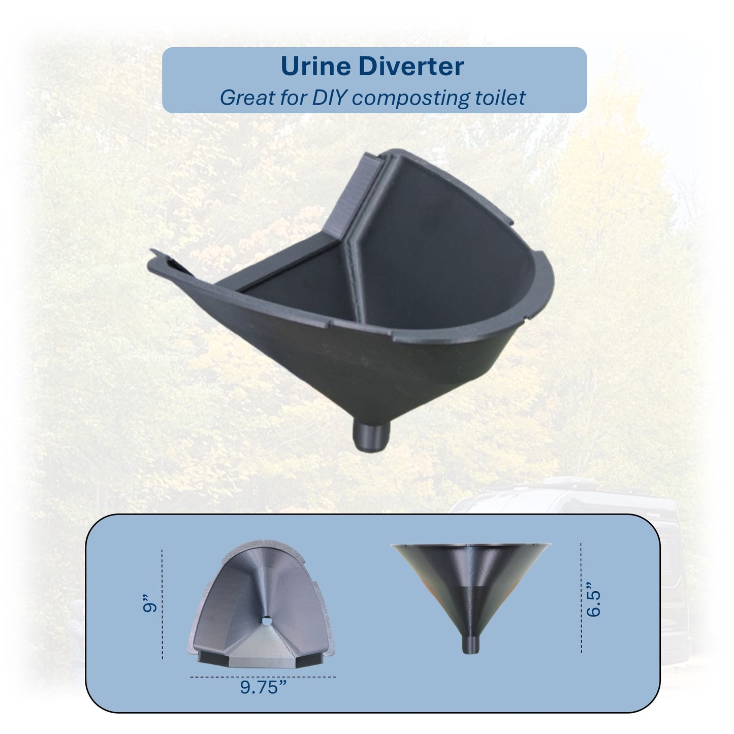 Urine Diverter/Separator For DYI Composting Toilet