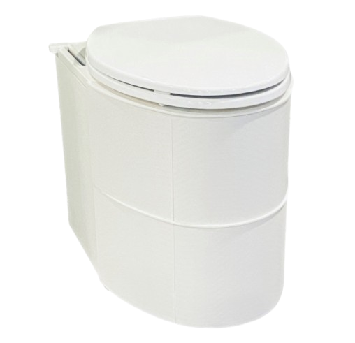 MoLoo I  DryToilet - Closable Waste Lid, Triple+ Odor Protections, fan - Optional self-odor-sealing canister, urine sensor, waste bin