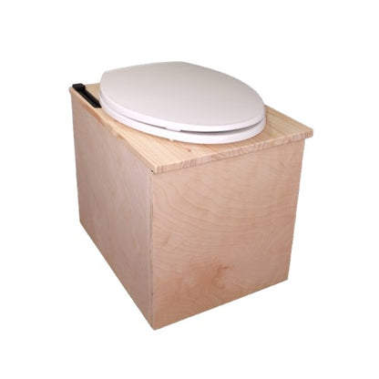 MoLoo II (White) - Composting/DryToilet, Triple+ odor protections, urine diverter, closable waste lid, fan, self-sealing canister