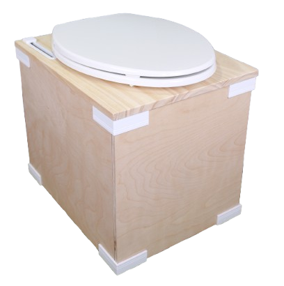 MoLoo II (White) - Composting/DryToilet, Triple+ odor protections, urine diverter, closable waste lid, fan, self-sealing canister