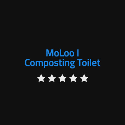 MoLoo I - Composting/DryToilet w/compost agitator, urine sensor, Triple+ odor protections, fan, closable waste lid, self-sealing canister,  urine diverter