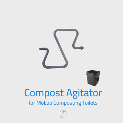 MoLoo I - Composting/DryToilet w/compost agitator, urine sensor, Triple+ odor protections, fan, closable waste lid, self-sealing canister,  urine diverter